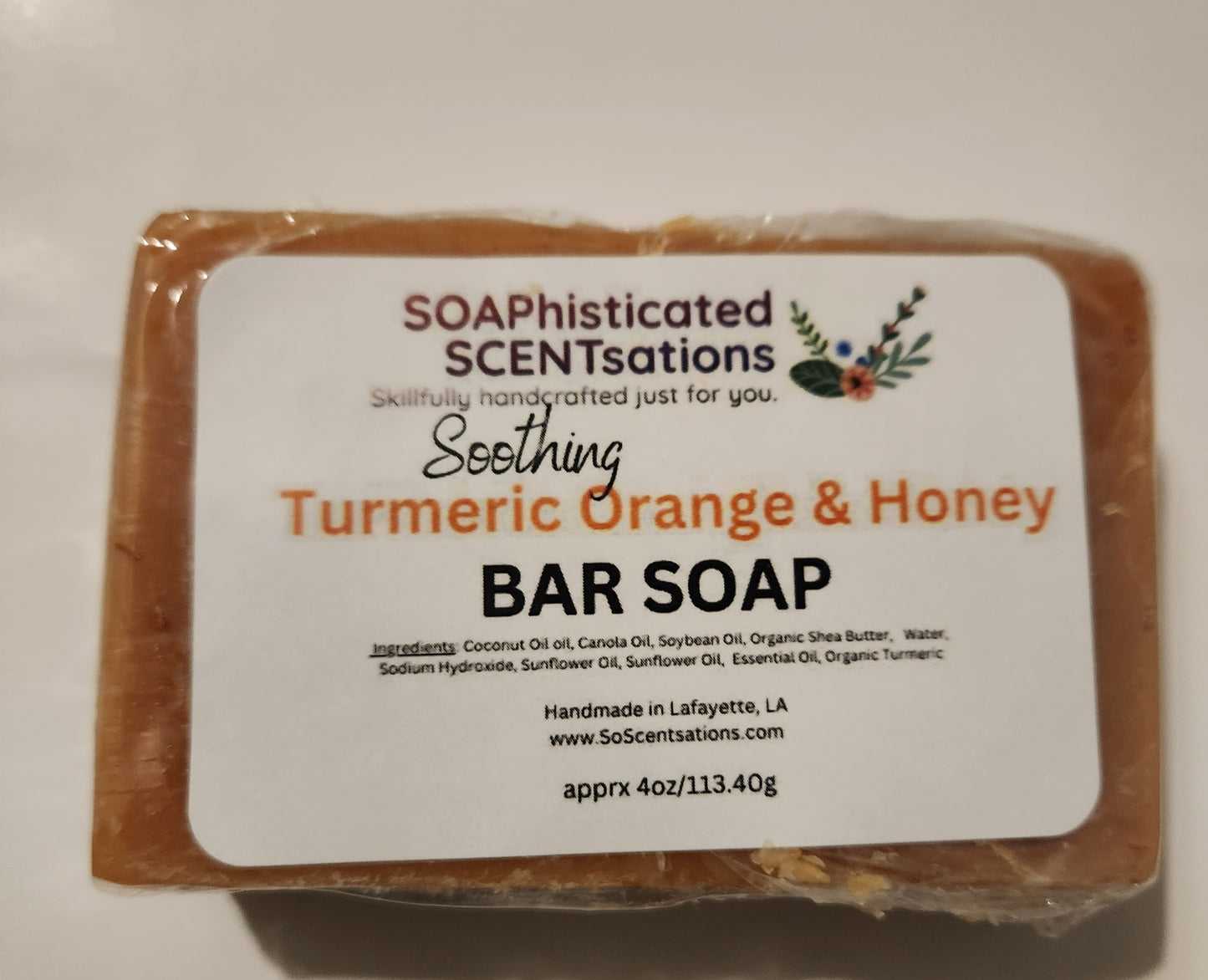 Honey, Orange & Turmeric Soap Bar